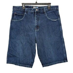 Southpole Men's Denim Blue Jean Shorts Baggy Y2K Skater Grunge Street Size 38